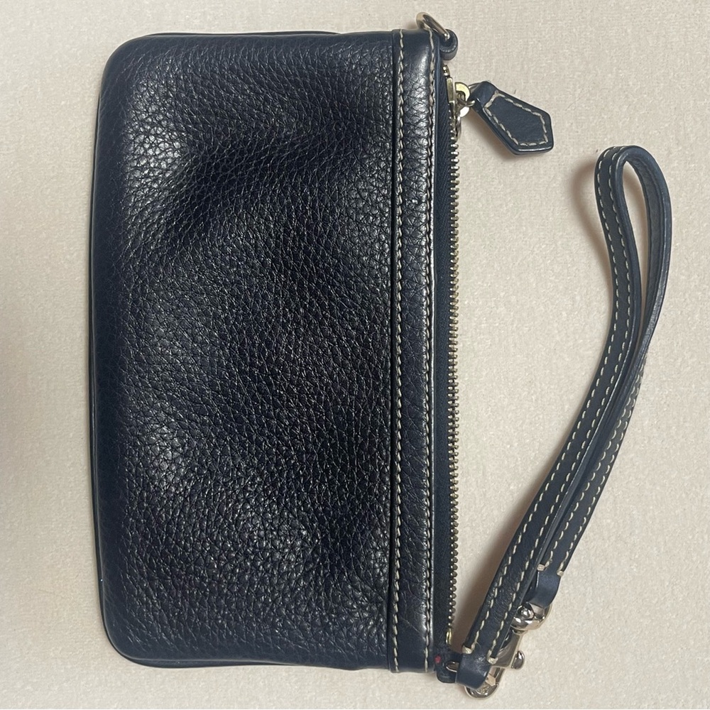 Black Leather Wristlet - Picture 3 of 4